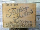 Clean Father John's Medicine Wood Shipping Crate (Lowell Massachusetts)