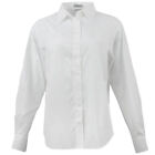 River's End Ezcare Pinpoint Shirt Long Sleeve Button Up Shirt Womens White Casua