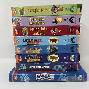 Nick Jr VHS Lot Of 8 : Blues Clues, Little Bear, Dora The Explorer