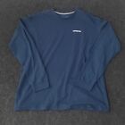 Patagonia Long Sleeve Shirt Mens 2XL Navy Blue P-6 Logo Responsibili-Tee Cotton