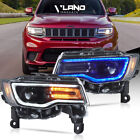 VLAND FULL LED Headlight FOR 2014-2022 Jeep Grand Cherokee W/Sequential&BULE DRL (For: 2015 Jeep Grand Cherokee)