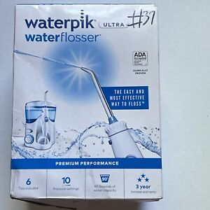 Waterpik Ultra Dental Easy Water Flosser 6 Tips & 10 Settings WP-100W White