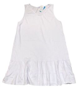 FRESH PRODUCE 1X White MELODY Slub Cotton Flounce Dress $59 NWT New 1X