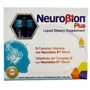 NEUROBION PLUS LIQUID DIETARY SUPPLEMENT, B Complex, 10 Vials box