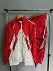 Vintage Adidas Austria Olympic Games 80s 90s Track Suit Red & White Sz L D8
