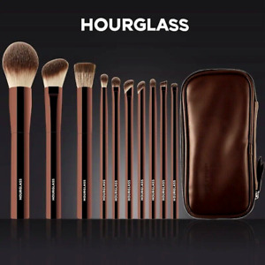 10pcs Hourglass Makeup Brush Set Portable High Quality Soft Brush Set with Case