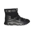 UGG LAKES & LIGHTS CLASSIC SHORT BLACK LEATHER WOMEN'S SNEAKERS SIZE US 7.5 NEW