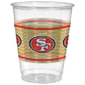 San Francisco 49ers NFL Football Sports Banquet Party 16 oz. Clear Plastic Cups