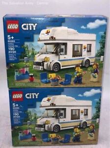 Lego City Holiday Camper Vans 60283 Complete Building Toy Set Lot Of 2