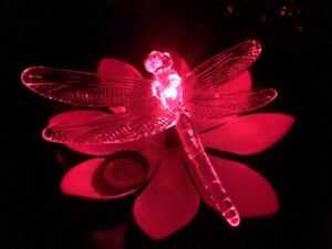 Garden Decor Solar Butterfly On Lily Color Changing LED Light