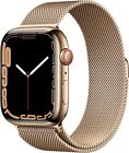 Apple Watch Series 7 (GPS + LTE) 45MM Gold Stainless Steel Case Milanese Loop