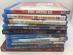 Disney / Pixar / DreamWorks / Illumination - Blu Ray Lot - 10 Movies