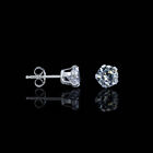 Sterling Silver Everyday Stud Post Earrings with CZ Birthstones 3,4,5,6 mm