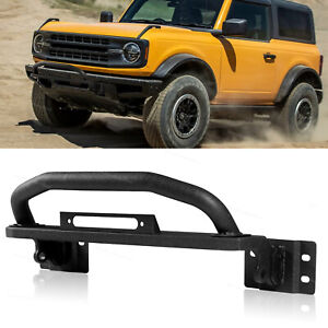 Front Bumper Winch Mount Bracket Bull Bar For 2021-2022 2023 Ford Bronco (For: 2021 Ford Bronco Big Bend)