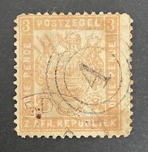 Transvaal 1883. 3d Pale Red Stamp With Clear Cancel. (used)