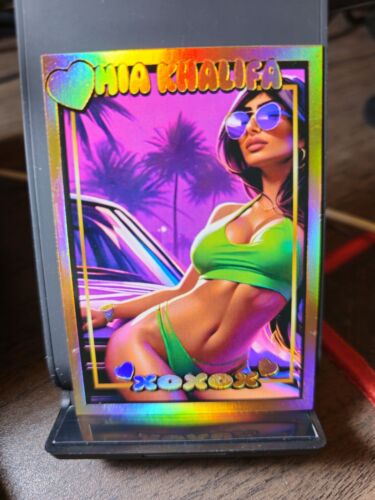 Mia Khalifa Gold Rainbow Refractor Limited Edition XOXOX Custom Card