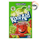 12x Packets Kool-Aid Green Apple Flavor Caffeine Free Soft Drink Mix | .22oz