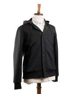 KNT by Kiton $2,120 Black Hooded Weather Proof Bomber Jacket Reversible M 50 IT