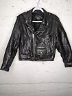 Vintage Black Leather Motorcycle Biker Jacket - Sunrise Leather Co Men's Sz 38