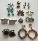 LOT - COLLECTION OF VINTAGE CLIP-ON EARRINGS 9 Pairs