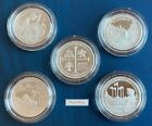 2019 S Silver NATIONAL Parks quarter 5 coin set ATB Proof .999 pure silver