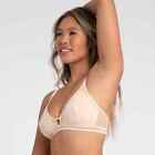 All.You. LIVELY Womens Mesh Trim Bralette No Wire Bra Toasted Almond Choose Size