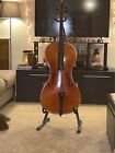 German cello. Needs minor repairs/reset of sound post. New case and accessories