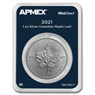 2021 Canada 1 oz Silver Maple Leaf (MintDirect® Single)