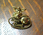 Best Aunt Auntie Love Vintage Lapel Pin - Angel Tia Teapot Birthday Gift Badge