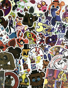 50pc Scary FNAF Five Nights at Freddy's Halloween Laptop Wall Decal Sticker Pac