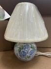 New Vintage stoneware Patton Handmade pottery lamp painted floral With Shade