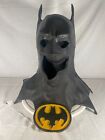 BATMAN 1989 Michael Keaton rubber cosplay Halloween costume mask cowl and emblem