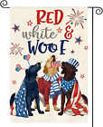 Colorlife Patriotic 4Th of July Dogs Garden Flag 12X18 Inch Double Sided, Memori