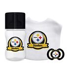 3pc Baby Gift Set (NFL Pittsburg Steelers) 3-Piece Set (Bottle, Pacifier & Bib)