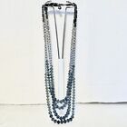 4 Tier Ann Taylor Loft Glass / Plastic Beaded Women's Necklace Jewelry