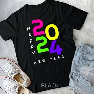 Colorful Happy New Year 2024 Family Matching Christmas 2024 Unisex T-shirt