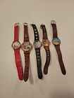 Lot of 5 Vintage Novelty Watches Elvis, American Flag, Christmas - AS-IS