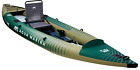 Inflatable Kayak 1 2 Person Fishing Kayak w Foldable Seat Cup Holder Green New