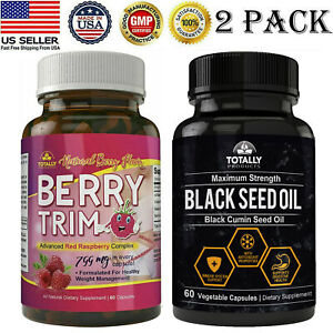 Red Raspberry Complex Weight Management & Black Seed Oil Immune Support Capsules
