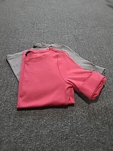 Ralph Lauren Lot Of 2 Womens Xl Shirts, Pink And Grey