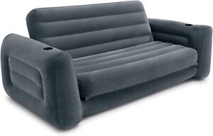 Sofa Bed Sleeper Queen Size Inflatable Air Folding Futon Convertible Couch Gray