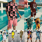 Men's Summer Outfit 2-Piece Set Sweatsuit Short Sleeve T Shirts and Shorts Set