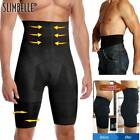 Mens Compression High Waist Boxer Girdle Pants Shorts Tummy Cincher Body Shaper