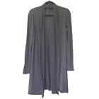 Forever 21 Womens Long Open Front Draped Cardigan Lightweight Sweater Grey S