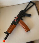 Electric Airsoft AKS74U Full Metal And Wooden Handle Gun Untested READ DESCRIPTI