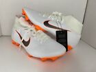 Mercurial Superfly 6 Pro FG White Total Orange soccer cleats size 9 AH7368 107