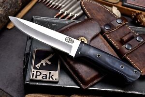 New ListingCFK IPAK Handmade D2 Custom MICARTA Large Camping Bushcraft Hunting Sport Knife