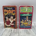 Disney Sing Along Songs VHS Tapes Christmas Lot Very Merry The Twelve Days