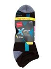 Hanes® X-TEMP Men's Black No Show Socks 5-Pack size 6-12   