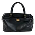 Vintage Etienne Aigner Black 100% Cowhide Leather Top Handle Handbag Purse